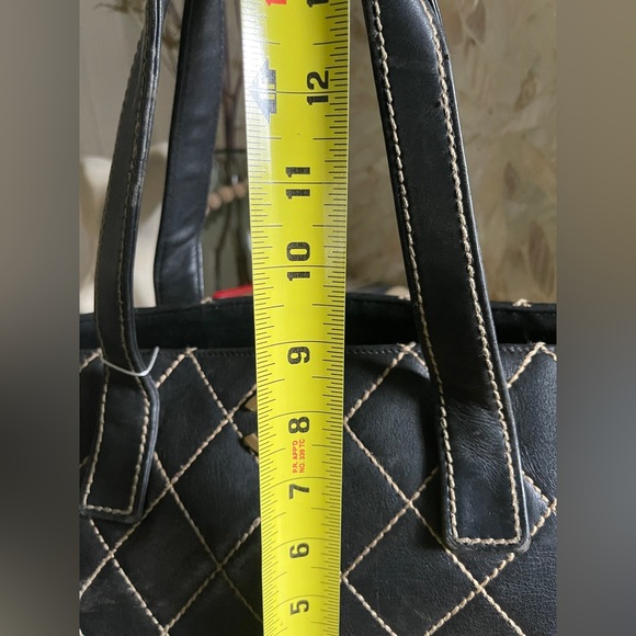 CHANEL Wild Stitch Calfskin Leather Tote Bag Handbag - Picture 9 of 12